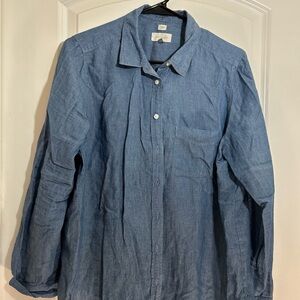 LOFT Blue Lightweight Shirt Jacket